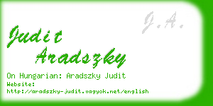 judit aradszky business card